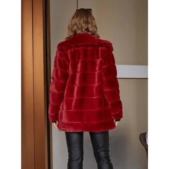 WILA Red Faux Fur Jacket - Picture 2 of 6